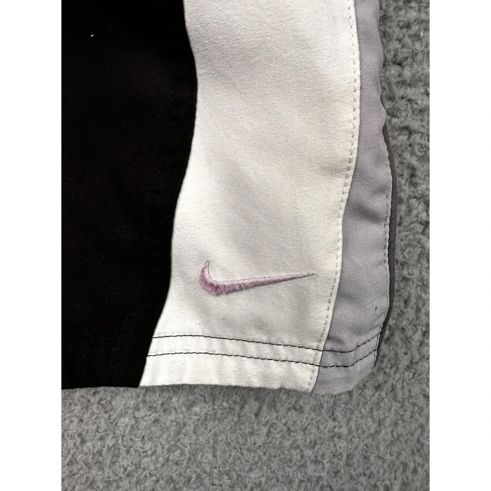 VTG 1999 Nike Swim Trunks Shorts Mens XL Black White Side Panel 712743 Y2K 90s